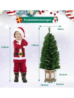 COSTWAY Künstliche Weihnachtsbäume<Künstlicher Weihnachtsbaum LED in Grün