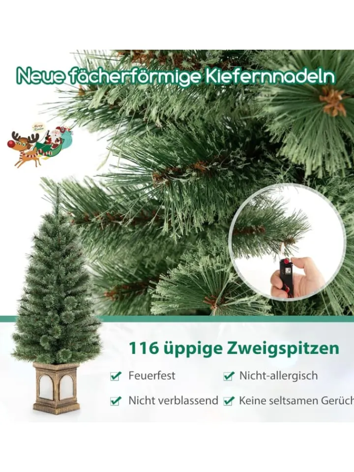 COSTWAY Künstliche Weihnachtsbäume<Künstlicher Weihnachtsbaum LED in Grün