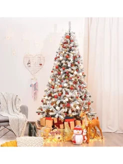 COSTWAY Künstliche Weihnachtsbäume<Künstlicher Weihnachtsbaum LED in Grün
