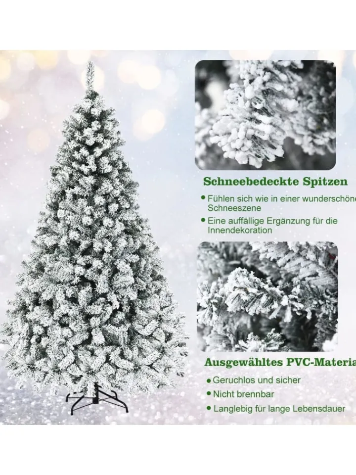COSTWAY Künstliche Weihnachtsbäume<Künstlicher Weihnachtsbaum LED in Grün