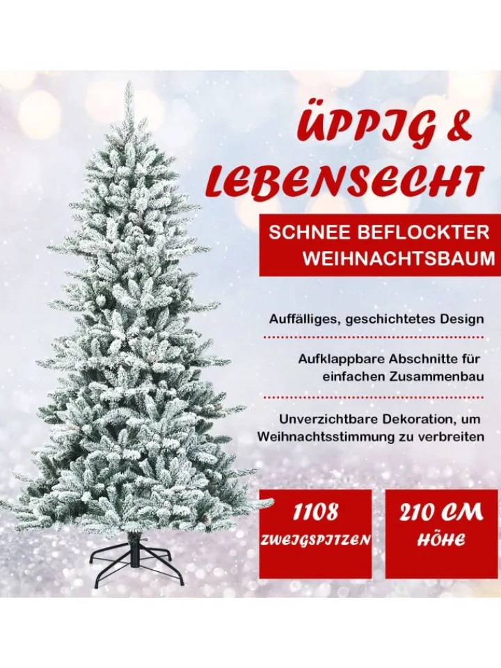 COSTWAY Künstliche Weihnachtsbäume<Künstlicher Weihnachtsbaum in Weiß