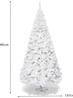COSTWAY Künstliche Weihnachtsbäume<Künstlicher Weihnachtsbaum in Weiß