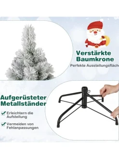 COSTWAY Künstliche Weihnachtsbäume<Künstlicher Weihnachtsbaum mit Beleuchtung in Grün