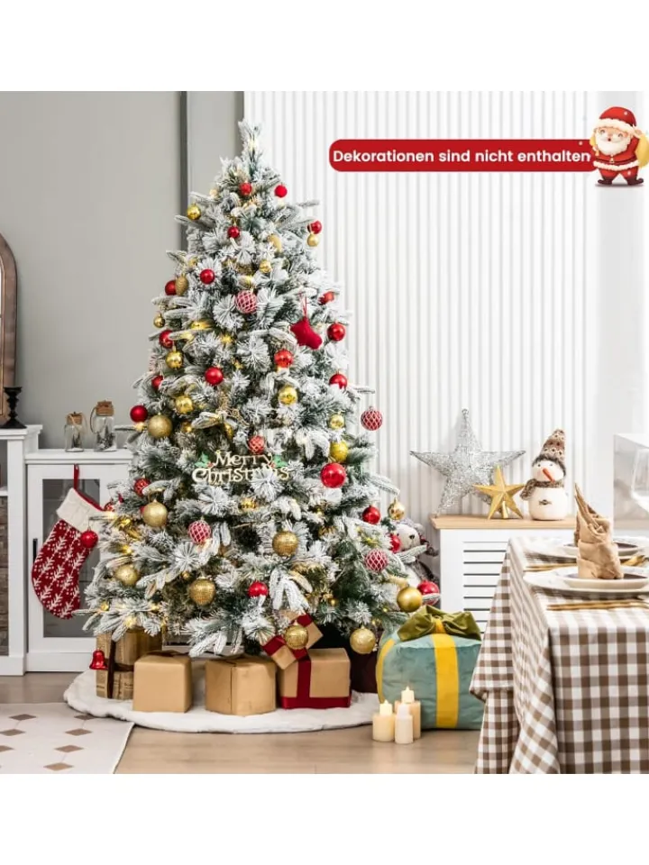 COSTWAY Künstliche Weihnachtsbäume<Künstlicher Weihnachtsbaum LED in Grün