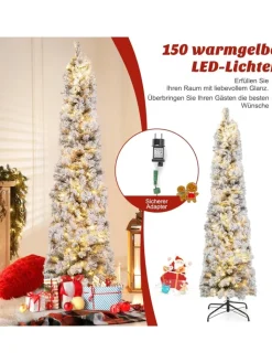 COSTWAY Künstliche Weihnachtsbäume<Künstlicher Weihnachtsbaum LED in Weiß