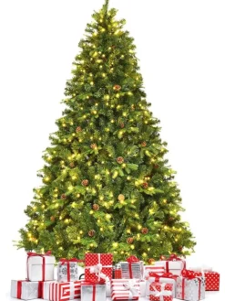 COSTWAY Künstliche Weihnachtsbäume<Künstlicher Weihnachtsbaum LED in Grün