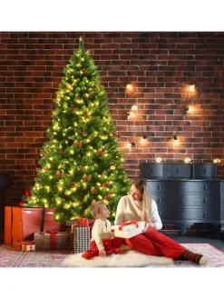 COSTWAY Künstliche Weihnachtsbäume<Künstlicher Weihnachtsbaum LED in Grün