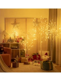 COSTWAY Künstliche Weihnachtsbäume<Künstlicher Weihnachtsbaum LED in Weiß
