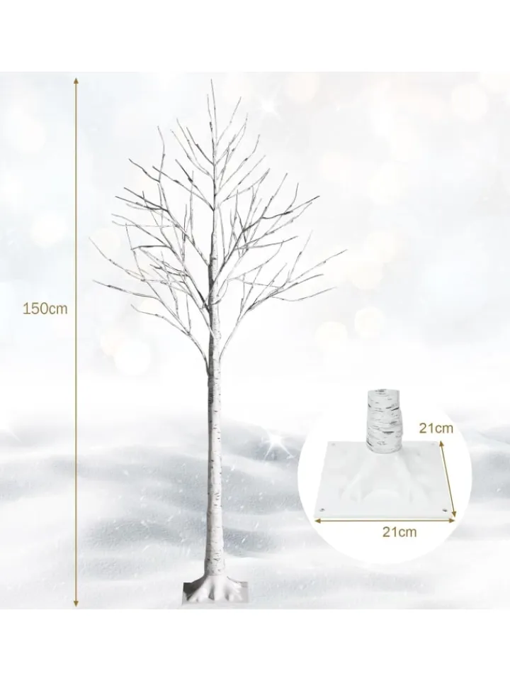 COSTWAY Künstliche Weihnachtsbäume<Künstlicher Weihnachtsbaum LED in Weiß
