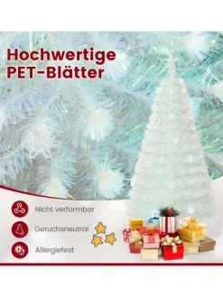 COSTWAY Künstliche Weihnachtsbäume<Künstlicher Weihnachtsbaum LED in Weiß