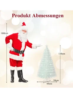 COSTWAY Künstliche Weihnachtsbäume<Künstlicher Weihnachtsbaum LED in Weiß
