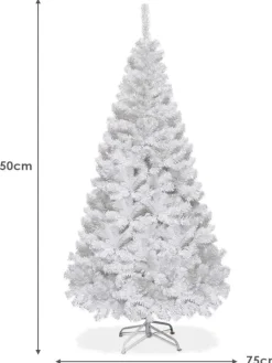 COSTWAY Künstliche Weihnachtsbäume<Künstlicher Weihnachtsbaum in Weiß