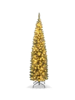 COSTWAY Künstliche Weihnachtsbäume<Künstlicher Weihnachtsbaum LED in Grün