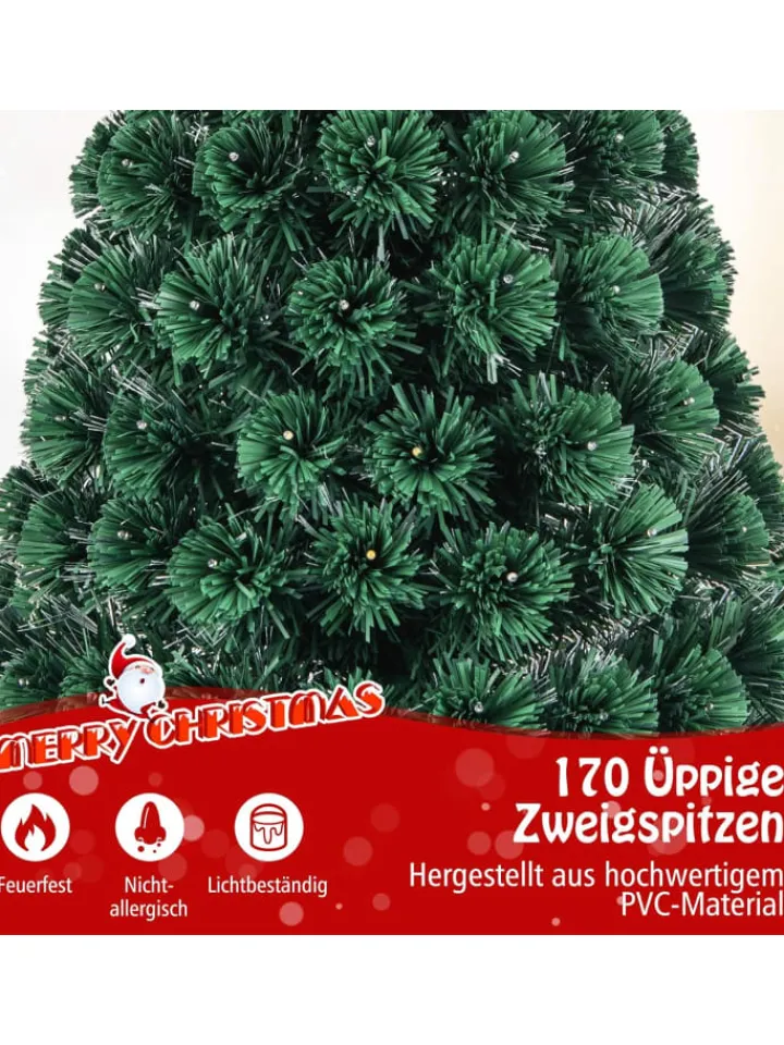 COSTWAY Künstliche Weihnachtsbäume<Künstlicher Weihnachtsbaum LED in Grün