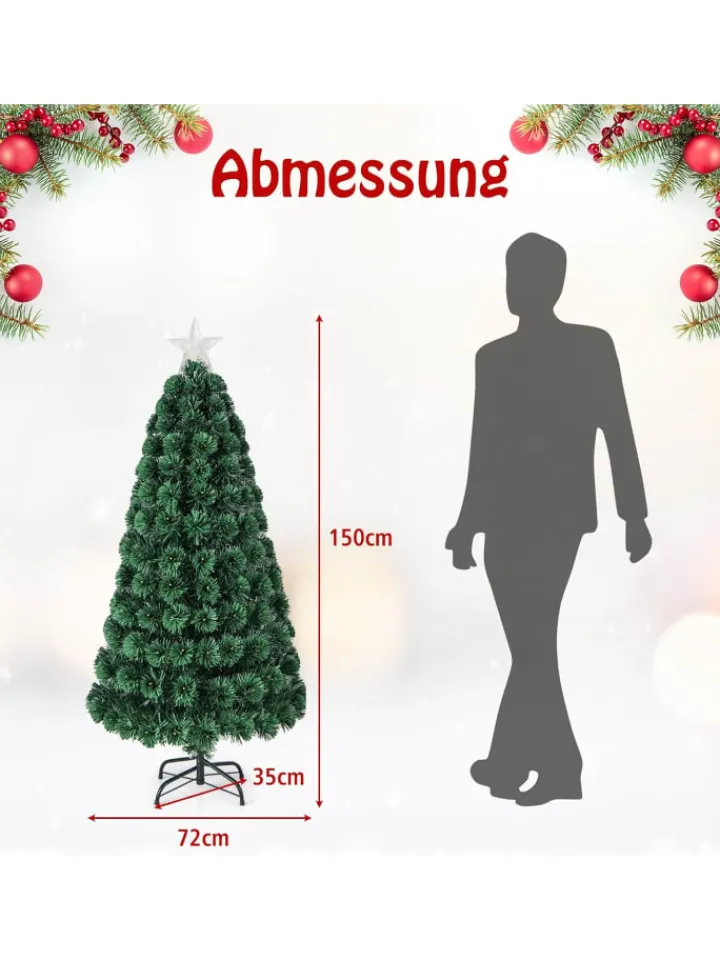 COSTWAY Künstliche Weihnachtsbäume<Künstlicher Weihnachtsbaum LED in Grün