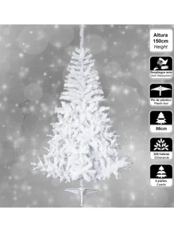 WellHome Künstliche Weihnachtsbäume<Künstlicher Weihnachtsbaum in Weiß - (H)150 cm