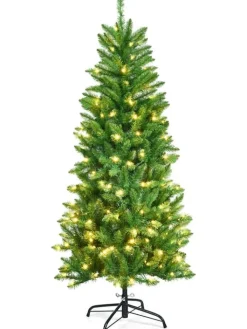 COSTWAY Künstliche Weihnachtsbäume<Künstlicher Weihnachtsbaum LED in Grün