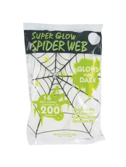 CHAKS Partyzubehör & -Dekoration<Künstliches Spinnennetz ''Glow in the Datk'' in Weiß - 60 g