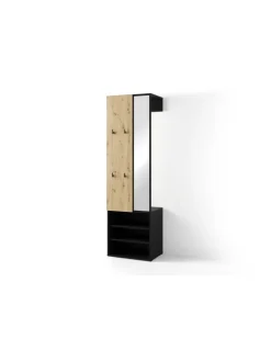 byLiving Garderoben<Kompaktgarderobe ANDORRA in Artisan Eiche (Eiche-Optik) B 55, H 187,5, T 40,5 cm
