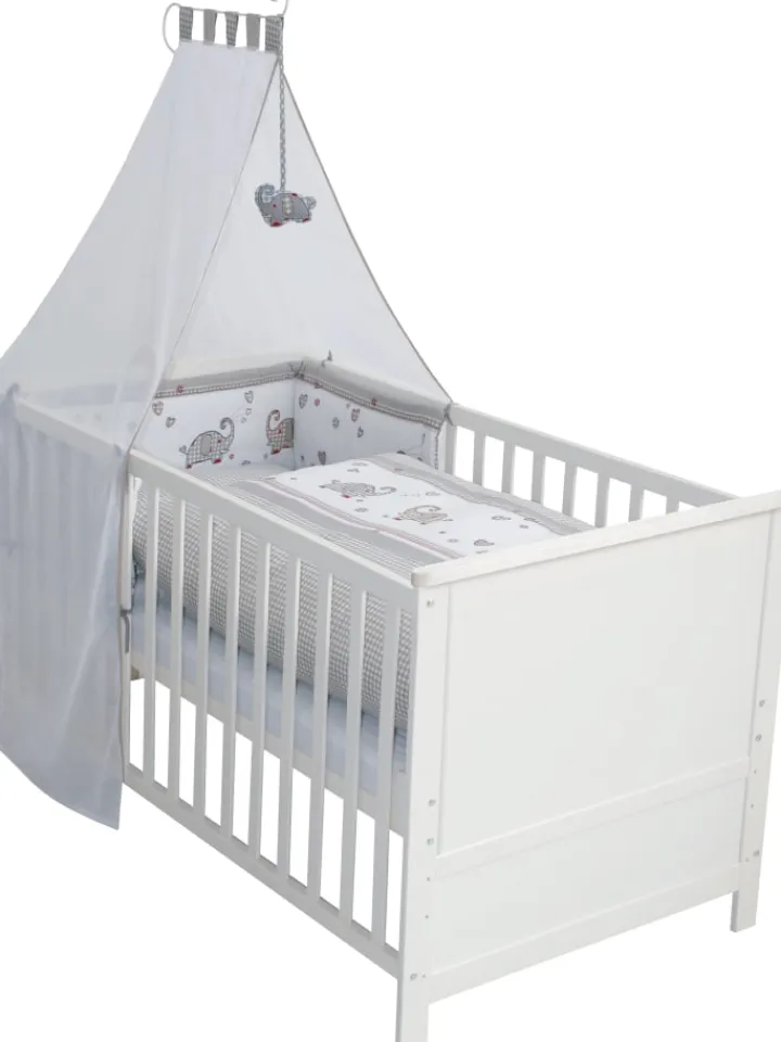 roba Babymöbel<Komplettbettset Jumbotwins inkl. Himmel, Nest & Matratze 70 x 140 cm - Weiß