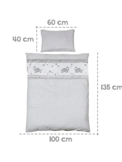 roba Babymöbel<Komplettbettset Jumbotwins inkl. Himmel, Nest & Matratze 70 x 140 cm - Weiß