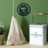 COOK CONCEPT Mülleimer<Kompostbehälter in Weiß - 5 l