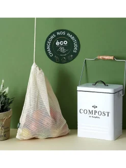 COOK CONCEPT Mülleimer<Kompostbehälter in Weiß - 5 l