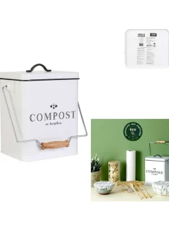 COOK CONCEPT Mülleimer<Kompostbehälter in Weiß - 5 l