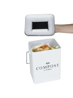 COOK CONCEPT Mülleimer<Kompostbehälter in Weiß - 5 l