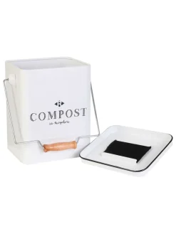 COOK CONCEPT Mülleimer<Kompostbehälter in Weiß - 5 l