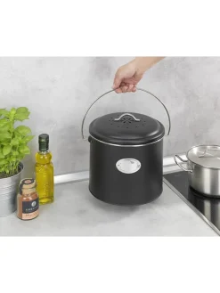 Wenko Mülleimer<Komposteimer "Nero" in Schwarz - 6 l