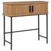 Beliani Regale & Schränke<Konsolentisch BRADLEY in Braun/Schwarz - (W) 80 x (H) 70 x (L) 30 cm