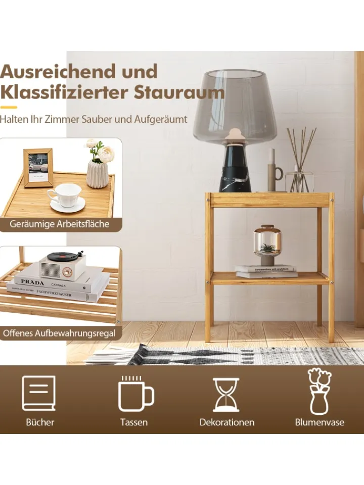 COSTWAY Tische<Konsolentisch in Grau