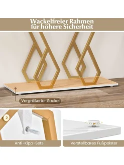 COSTWAY Tische<Konsolentisch in Weiß