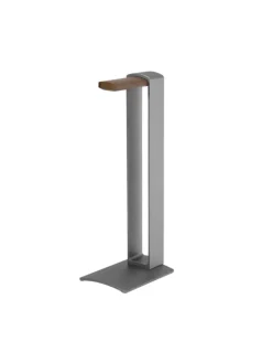 COFI 1453 Tv & Audio<Kopfhörerständer aus Aluminium und Holz Over-Ear-Kopfhörerhalterung in Silber