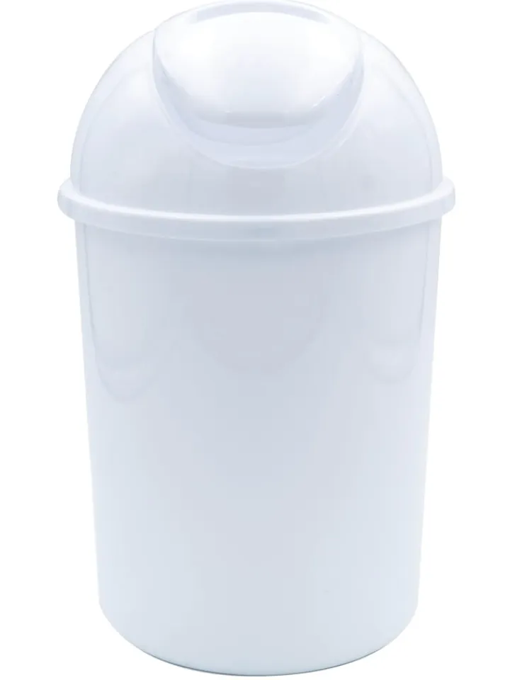 RIDDER Mülleimer<Kosmetikeimer, Abfalleimer mit Schwingdeckel Eco 5 L weiß