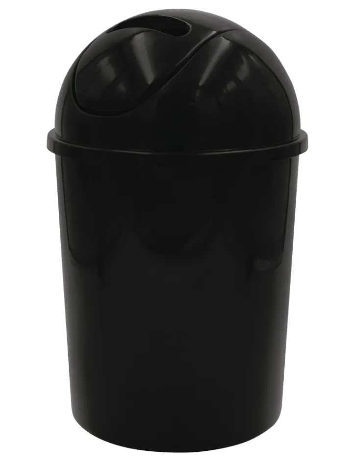 RIDDER Mülleimer<Kosmetikeimer, Abfalleimer mit Schwingdeckel Eco 5 L schwarz