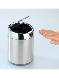 Wenko Mülleimer<Kosmetikeimer in Chrom - 800 ml