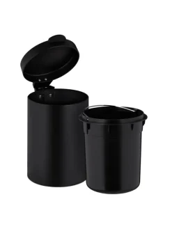 relaxdays Mülleimer<Kosmetikeimer in Schwarz - 3 Liter