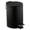 relaxdays Mülleimer<Kosmetikeimer in Schwarz - 3 Liter