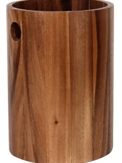 houseproud Mülleimer<Kosmetikeimer "Timber Craft" in Braun - (H)25 x Ø 18 cm