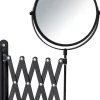 Wenko Spiegel<Kosmetikspiegel "Teleskop" in Schwarz - (B)19 x (H)38,5 x (T)50 cm