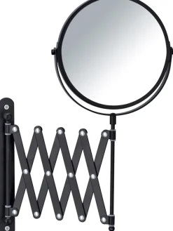 Wenko Spiegel<Kosmetikspiegel "Teleskop" in Schwarz - (B)19 x (H)38,5 x (T)50 cm