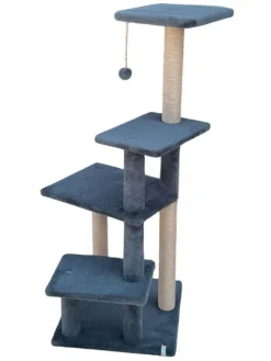 Paws&Whiskers Katzen<Kratzbaum "Alessi" in Anthrazit - (B)45 x (H)117 x (T)45 cm
