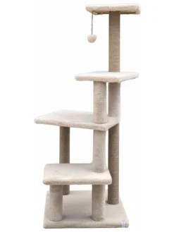 Paws&Whiskers Katzen<Kratzbaum "Alessi" in Beige - (B)45 x (H)117 x (T)45 cm