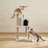 Paws&Whiskers Katzen<Kratzbaum "Arden" in Beige - (B)50 x (H)125 x (T)35 cm
