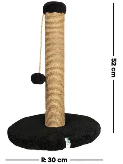 Paws&Whiskers Katzen<Kratzbaum ''Coris'' in Schwarz - (H)52 x Ø 30 cm