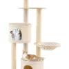 COSTWAY Katzen<Kratzbaum Groß in Hellbraun