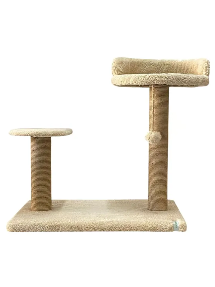 Paws&Whiskers Katzen<Kratzbaum in Beige - (B)50 x (H)46 x (T)35 cm