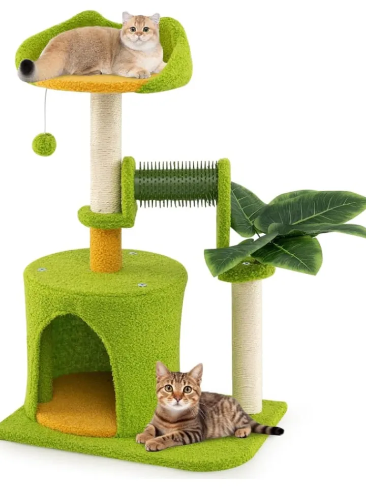 COSTWAY Katzen<Kratzbaum klein in Grün